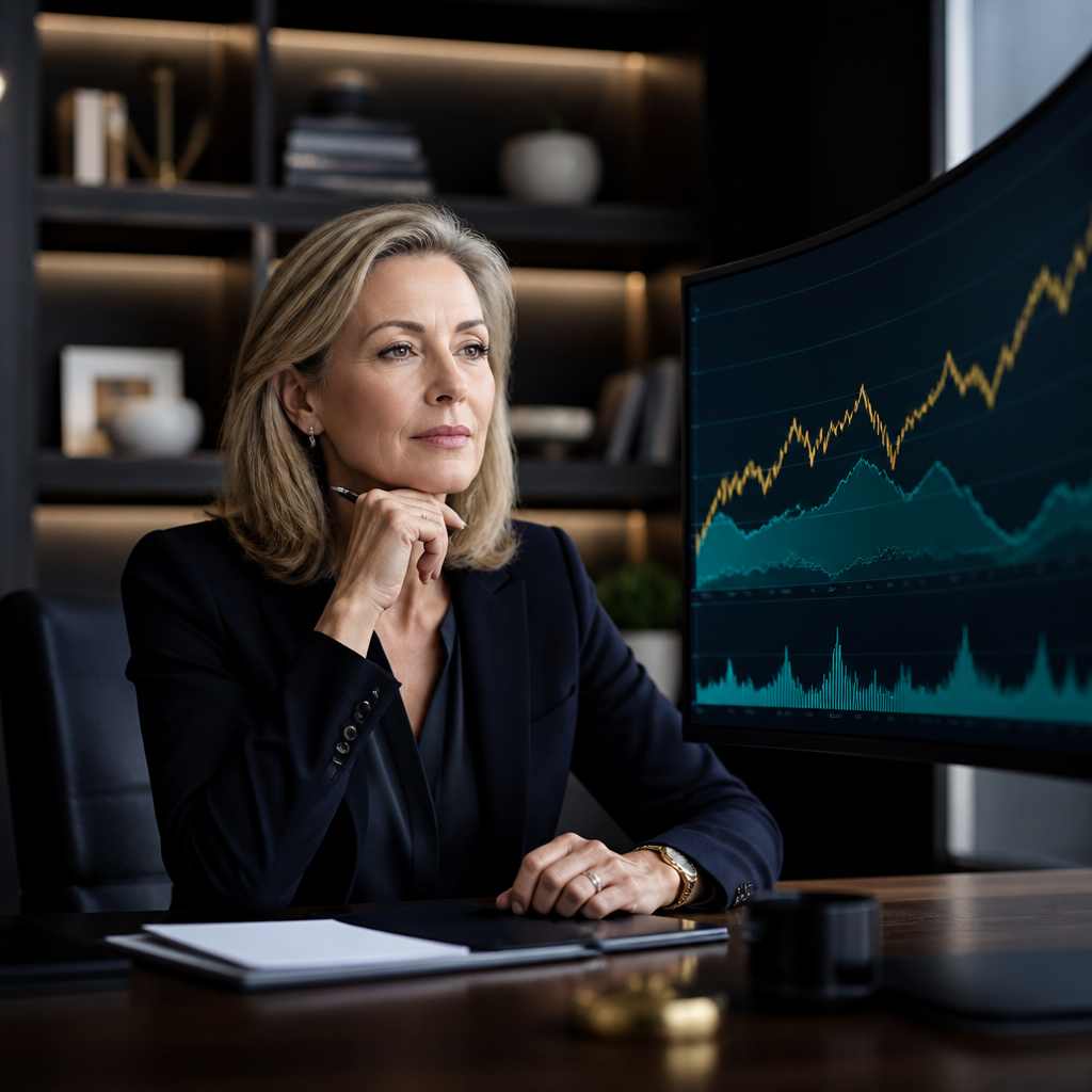 Mortgage advisor analysing pipeline data and performance